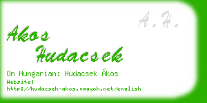 akos hudacsek business card